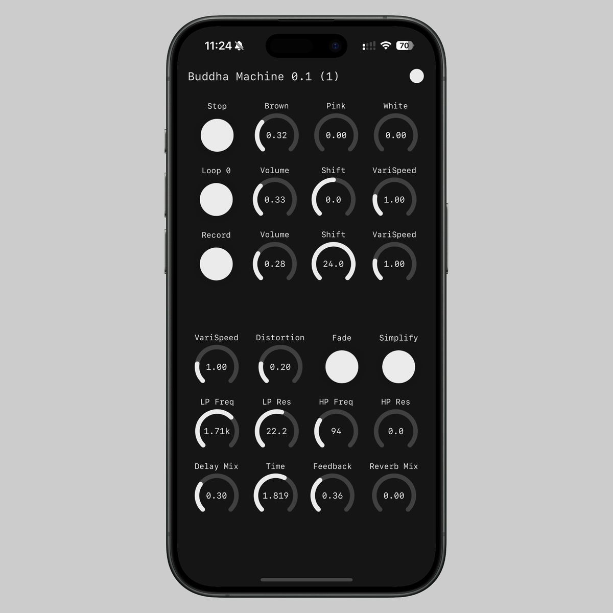 Buddha Machine App running some loops